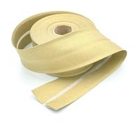 Craft Cult Extra Wide 60mm Plain Bias Binding Tape - 25 Metre Roll (127 - Metallic Gold)