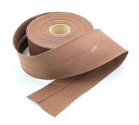 Craft Cult Extra Wide 60mm Plain Bias Binding Tape - 25 Metre Roll (69 - Dark Brown)