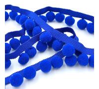 Craft Cult Jumbo Pom Pom Bobble Trim Braid - 10 Metre Roll (536 - Royal Blue)