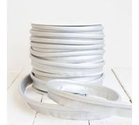 Craft Cult Large 19mm Wide Plain Piping Bias Binding Piped Trim - 25 Metre Roll (126 - Metallic Silver)