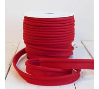 Craft Cult Large 19mm Wide Plain Piping Bias Binding Piped Trim - 25 Metre Roll (28 - Red)