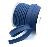 Craft Cult Large 19mm Wide Plain Piping Bias Binding Piped Trim - 25 Metre Roll (50 - Dark Navy Blue)