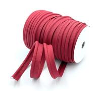 Craft Cult Medium 14mm Wide Plain Piping Bias Binding Piped Trim - 25 Metre Roll (32 - Burgundy)
