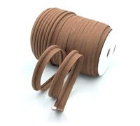 Craft Cult Medium 14mm Wide Plain Piping Bias Binding Piped Trim - 25 Metre Roll (69 - Dark Brown)