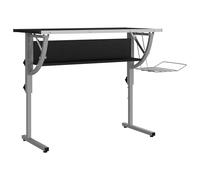Craft Desk Engineered Wood and Steel Work Table Desk Multi Colours vidaXL