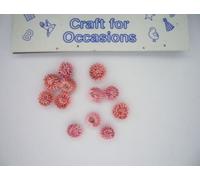 Craft Embellishments - Sea Urchin Pink/Peach (12 pieces)