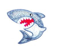 Craft Factory Iron or Sew On Fabric Motif Applique Shark - each