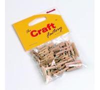 Craft Factory The Mini Wooden Pegs, pack of 30, 25mm