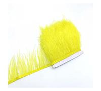 Craft Feathers 1Yard Feathers Trim Fringes for Sewing On Clothes Wedding Party Dress DIY Decoration Needlework Craft Accessories Plumes(Yellow)