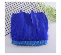Craft Feathers 2 Yard Feathers Trim Wedding Party Decoration 15-20cm Fringes Clothes Macrame Feather DIY Plumes Ribbons for Crafts(Color 7)