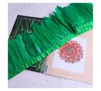 Craft Feathers 2 Yard Feathers Trim Wedding Party Decoration 15-20cm Fringes Clothes Macrame Feather DIY Plumes Ribbons for Crafts(Color 2)