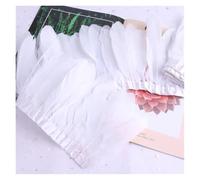 Craft Feathers 2 Yard Feathers Trim Wedding Party Decoration 15-20cm Fringes Clothes Macrame Feather DIY Plumes Ribbons for Crafts(White)