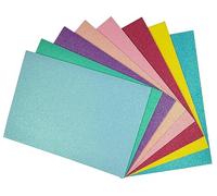 Craft Foam Sheets - 8X A4 Sheets - Assorted Glitter Pastel Colours