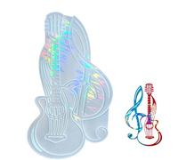 Craft Friendly Silicone Guitar Note Mold Guitar Note Wall Decors for Crafting Musical Decorations and Jewelry Accessories Music Decors Supplies