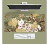Craft，Gaming Mouse Pad XL(11.81 * 31.49 inch)，Extended Large Mouse Mat Desk Pad, Stitched Edges,Non-Slip Rubber Base，Keyboard Pad(80cm * 30cm) (Afternoon Dessert)