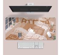 Craft，Gaming Mouse Pad XL(11.81 * 31.49 inch)，Extended Large Mouse Mat Desk Pad, Stitched Edges,Non-Slip Rubber Base，Keyboard Pad(80cm * 30cm) (Cat Bed)