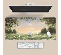 Craft，Gaming Mouse Pad XL(11.81 * 31.49 inch)，Extended Large Mouse Mat Desk Pad, Stitched Edges,Non-Slip Rubber Base，Keyboard Pad(80cm * 30cm) (Sunset Daisy)