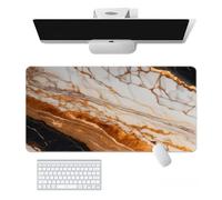 Craft，Gaming Mouse Pad XL(11.81 * 31.49 inch)，Marble Extended Large Mouse Mat Desk Pad, Stitched Edges,Non-Slip Rubber Base，Keyboard Pad(80cm * 30cm) (21, 31.5" x 11.8")