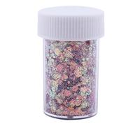 Craft Glitter Set 8 Colors Resin Cup Rainbow Film Suitable for Body Face Nail Art Color Powder for Resin