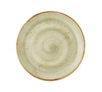 Craft Green Coupe Plate 28cm (11") Ceramic Serving Plate Tableware Pack of 12