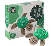 Craft ID Turtle Crochet Set | Amigurumi Set | Crochet Pack | Crochet Hook Set Children and Adults | Crochet Packages Cuddly Toys | Crochet Set Animals | Experienced Crocheters | Crochet Kit