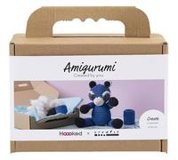 Craft Kit Amigurumi, Raccoon, Black, Blue, 1 Pack