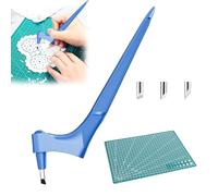 Craft Kit, Crafters Companion Tool DIY Crafts Kit, Craft Tools Bag Pen with 3 Slice for Stencils and Mat, 360 Degree Rotating Stainless Steel Craft Kit