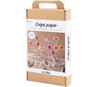 Craft Kit Crepe Paper, Pastel Colours, Flower, 1 Pack