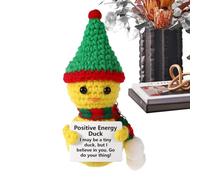 Craft Kit, Crochet Emotional Support, 4.33x2.36in Handmade Stress Relief Doll, Ducks Calming Toy, Inspirational Duck Plush for Lovers, Relief Present Kids and Adults