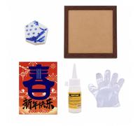 Craft Kit Featuring Ceramic Pieces Dried Flowers And Frame For Creating Blue White Porcelain Artwork Suitable For Living Room Decoration Festive Activities Souvenir Making , Porcelain - New Year