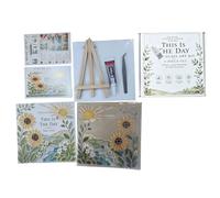 Craft Kit for Creative DIY Art Projects Sunday School Activities Storytelling with Wooden Crosses Inspirational Verses Classroom Church 50ml (Light Green1, 15cm)