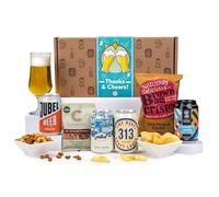 Craft Lager Beer Gift Set - 4x330ml UK Craft Lagers with Crisps & Nuts - Birthday, Thank You & Beer Lover Gifts for Men (Standard, Thank You)