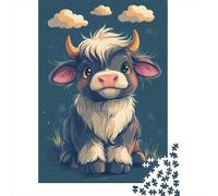 Craft, Learn, And Enjoy with Highland Cattle - 1000 Piece Wooden Puzzle, A Gateway to Creative Thinking for Adults