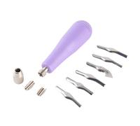 Craft Linoleum Cutter with 6 Size Cutting Head Assorted Lino Cutter Carving Tool for Block Printing and Project Linocut Tool