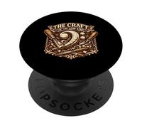 Craft Low End Carving Luthier Music Bass Artisan Vintage Re PopSockets Adhesive PopGrip