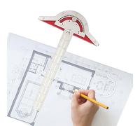 Craft Made Paper Rules - Tear Holding Rule for Paper Crafts, Straight Aluminium Rule | Carpenter's Rule with Adjustable Angle Detector, On Board Rule for Woodworking, Tools