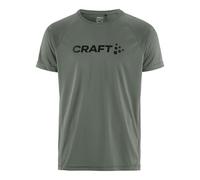Craft Men's Core Essence Logo Tee Leaf - Breathable T-Shirt S Made of Recycled Polyester - Functional Shirt Short Sleeve for Fitness, Hiking & Outdoor Training