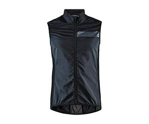 Craft Men's Essence Light Wind Bike Vest Jackets, Black, XL UK