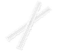 Craft Metal Paper Ruler for Measuring Drawing Cut Fringes and Irregular Edges Ideal for DIY Projects, Scrapbooking, Architect, School, Office