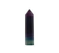 Craft Necklace Amethyst Fluorite Quartz Crystal Point Natural Wand Hexagonal Stone Home Decor Rings with Crystals (B, One Size)
