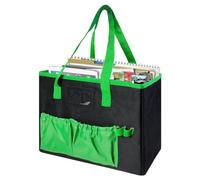 Craft Organizer Tote Bag, Multi Purpose Art Storage Caddy for Women, Craft Storage Bag with Multiple Compartments, Foldable Craft Storage Bag, Canvas Tote Bags for Women Art Teaching