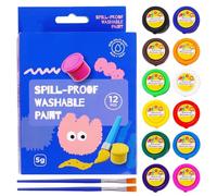 Craft Paint - 12 Safe Colors Water Based Art Supplies | Paint Sets for Arts and Crafts for Students, Kindergarten, Glass, Outdoor, Interior, Party, Classroom, Workshop