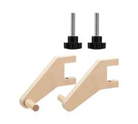 Craft Paper Roll Holder - 1 Pair Space-Saving Wood, Fits Tables with 2 to 5 cm Table Top Thickness, for Desk, Office, Classroom, DIY Room, Teenager's Room, Adults and