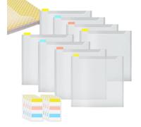 Craft Paper Storage Box - 12 X 12 Transparent Organizer, Scrapbook Holder with Sticky Index, Space Saving Case with Protection, Premium Storage Unit, Functional Organizer for Project Materials