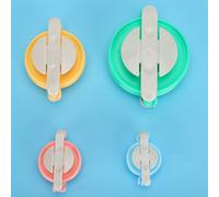 Craft Perfect Pom Poms: 4 Sizes Plastic Maker Set for Knitting Fun