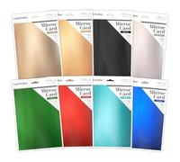 Craft Perfect - Satin Mirror Card Bundle - A4-250gsm - 40 Sheets - 8 Pack Assortment