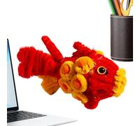 -Craft Pipes, Chenille Pipes - Fish Lantern Rod Twisted Plush - Set of colorful New Year's ornamental twist sticks, Craft Stick Blur Toy Festival Pr