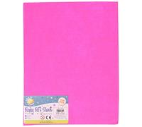 Craft Planet 9 x 12" Acrylic Felt, Shocking Pink, Sheets, Coloured Square, Crafting Fabric, Stick with Glue Adhesive, Pritt Sticks, for Sewing, Patchwork