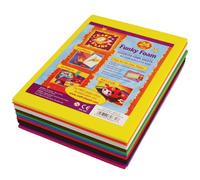 Craft Planet A5 Funky Foam Sheet 24 Pack 2mm Thick, Assorted Colours, Coloured Craft Accessories, Card Making Supplies, Foam Sheets, For Modelling, Printing, Paint, Art & Crafts, Foam Crafts