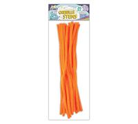 Craft Planet Coloured Pipe Cleaners 300mm 20 Pack Orange, Long Chenille Stems, Craft Supplies, Wire Pipecleaners, Fluffy Tinsel Wands For Crafts, Crafting Pipes, Autumn, Christmas